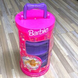 Barbie pink purse accessories tote bag 90s Barbie Accessory Case Mattel toys